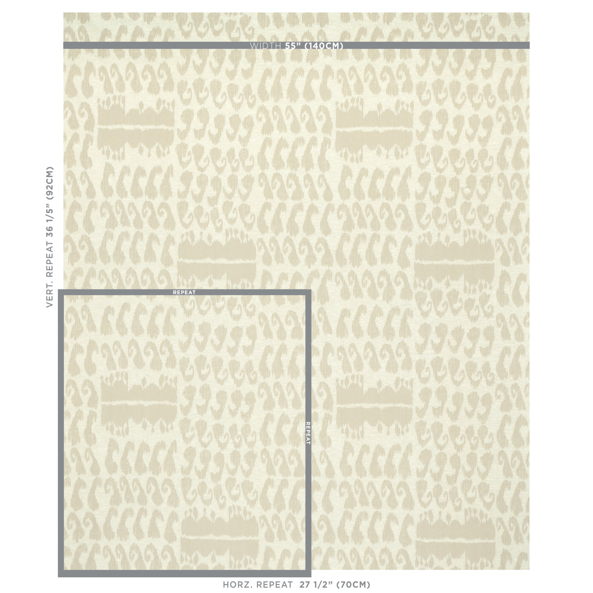 Schumacher Nallamala Fabric Ivory Fabric 80380