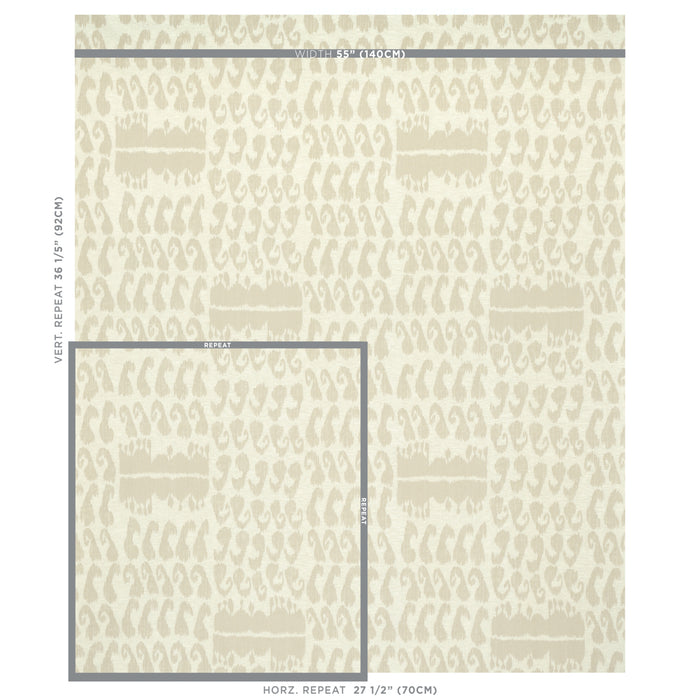 Schumacher Nallamala Fabric Ivory Fabric 80380