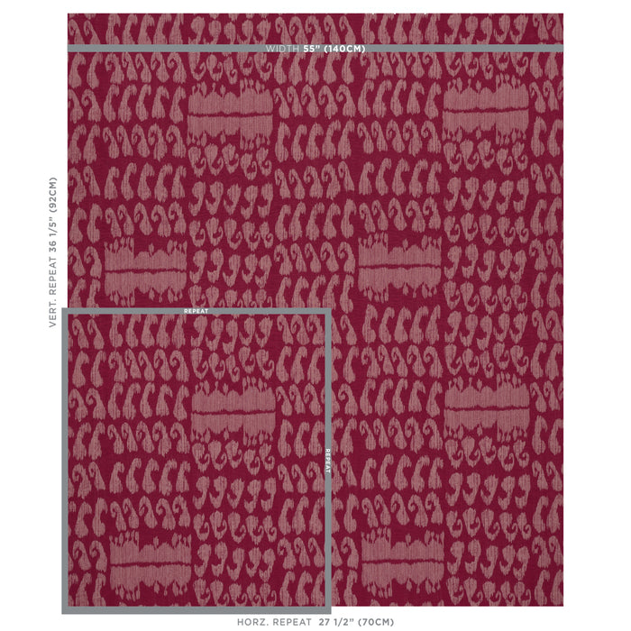 Schumacher Nallamala Fabric Garnet Fabric 80382