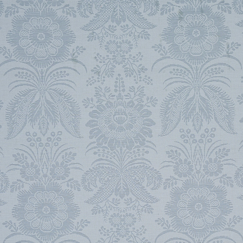 Schumacher Greta Damask Blue Fabric 80420