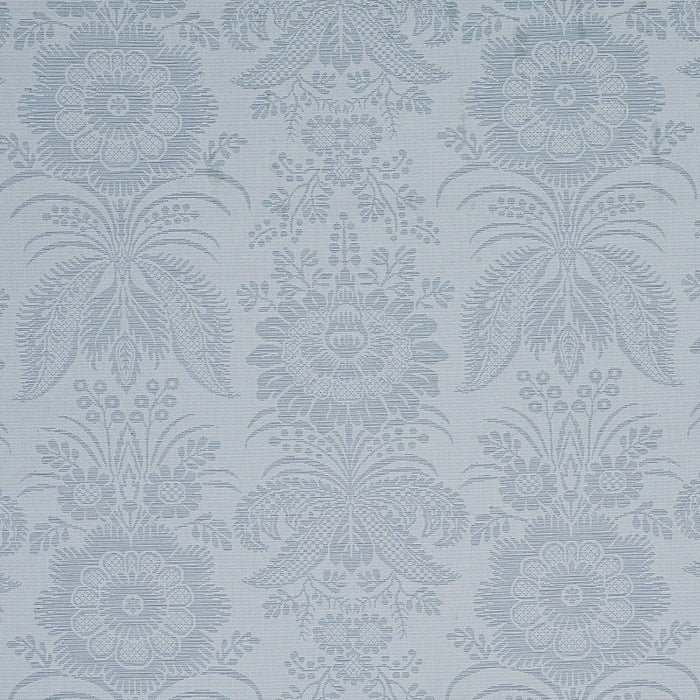 Schumacher Greta Damask Blue Fabric 80420