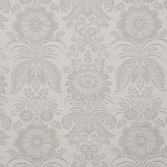 Schumacher Greta Damask Grey Fabric Sample 80421