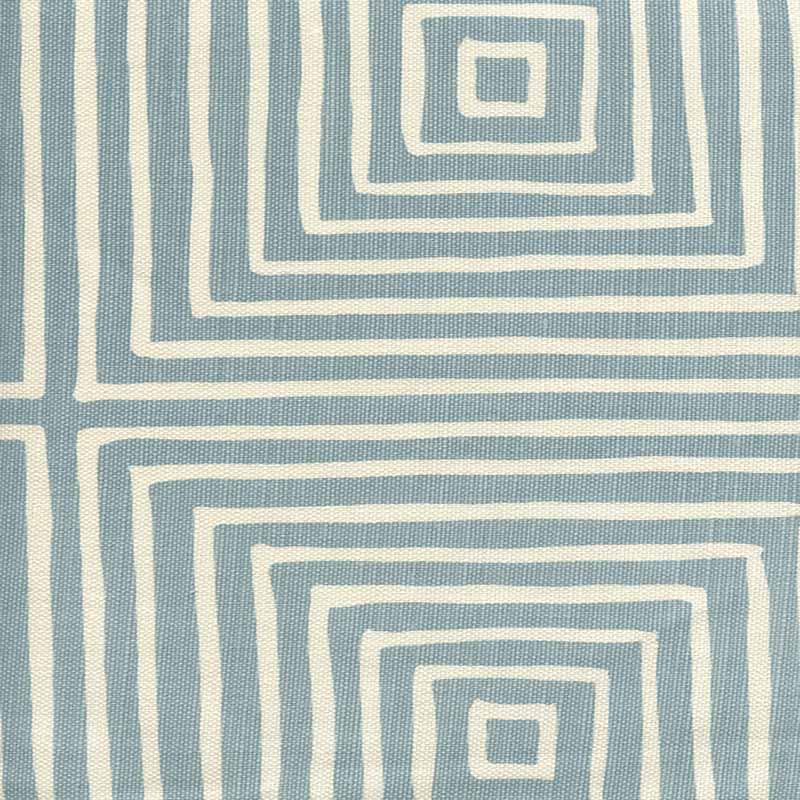 China Seas Ziggurat Reverse Large Scale Windsor Blue Fabric 8055-02