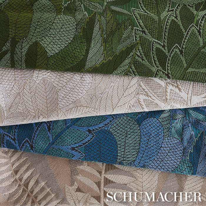 Schumacher Japura Forest Green Fabric Sample 80560