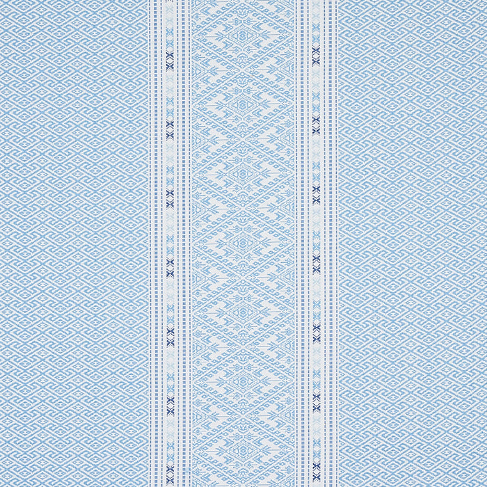 Schumacher Ruiz Jacquard Sky Fabric Sample 80611