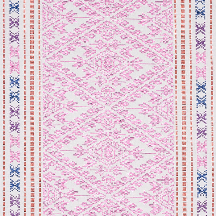 Schumacher Ruiz Jacquard Pink Fabric 80612