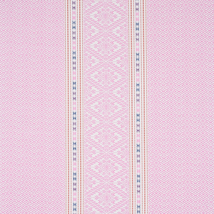 Schumacher Ruiz Jacquard Pink Fabric Sample 80612