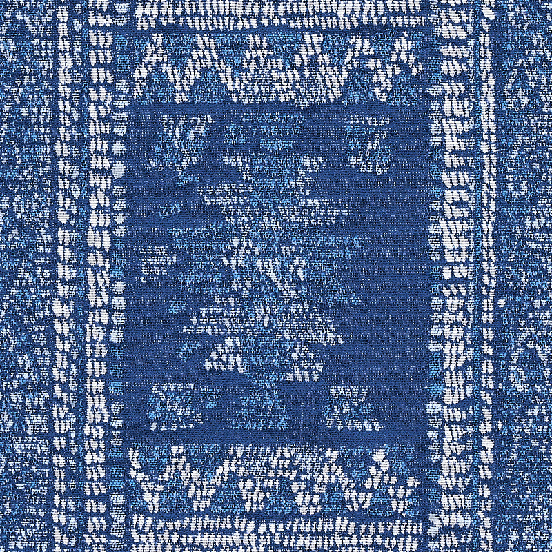 Schumacher Maracena Jacquard Blue Fabric 80630