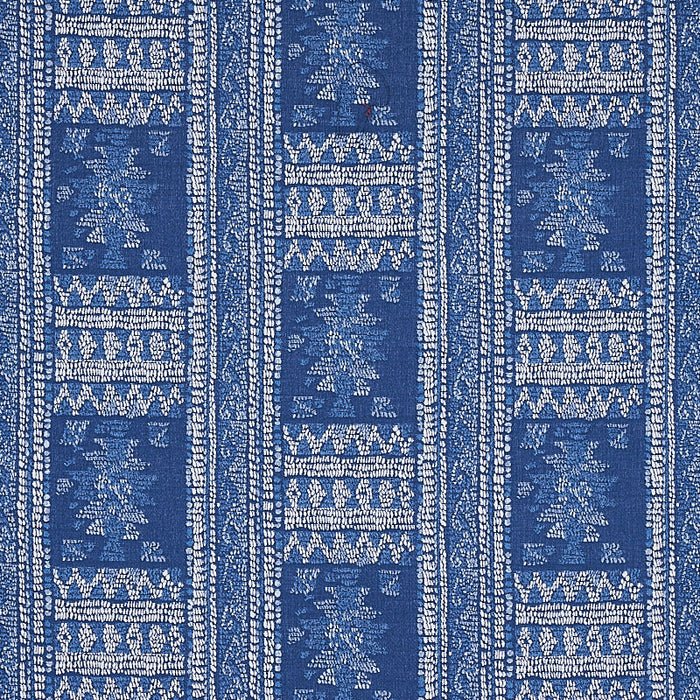 Schumacher Maracena Jacquard Blue Fabric Sample 80630