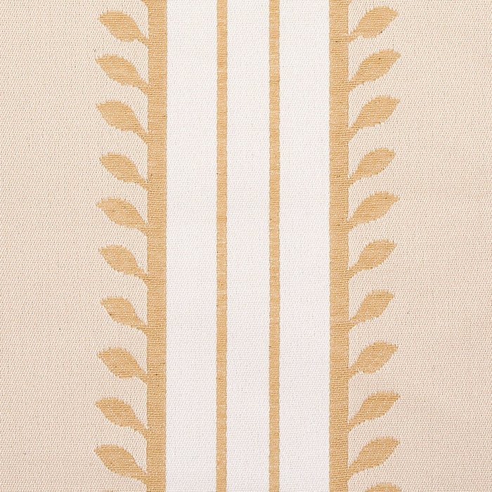 Schumacher Etruscan Stripe Ivory & Ochre Fabric Sample 80720