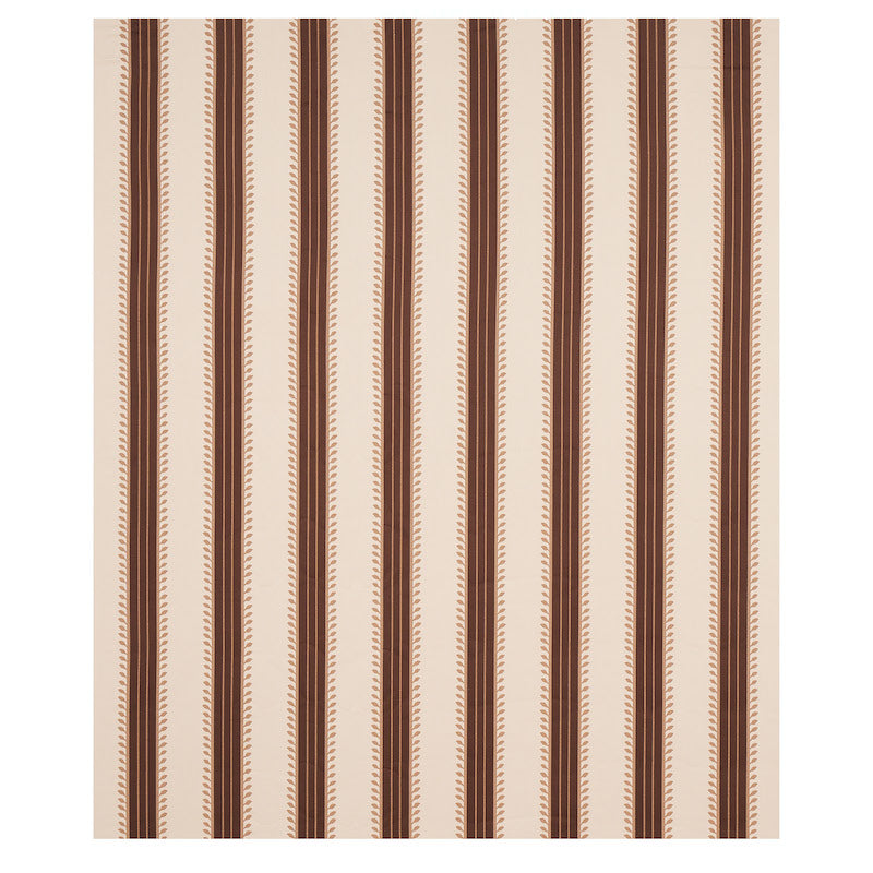 Schumacher Etruscan Stripe Brown Fabric 80722