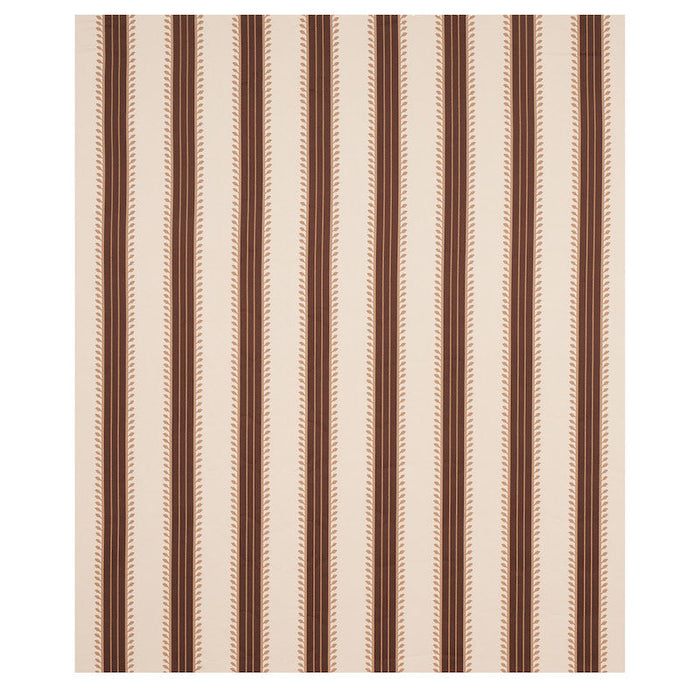 Schumacher Etruscan Stripe Brown Fabric Sample 80722