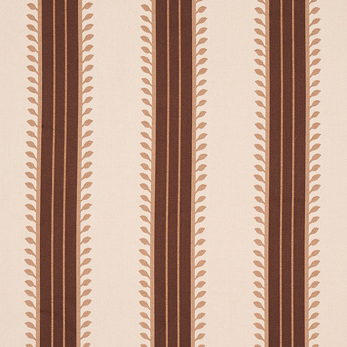 Schumacher Etruscan Stripe Brown Fabric Sample 80722