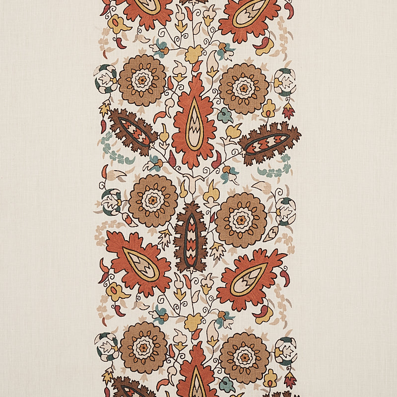 Schumacher Anatolia Embroidery Autumn Fabric 80751