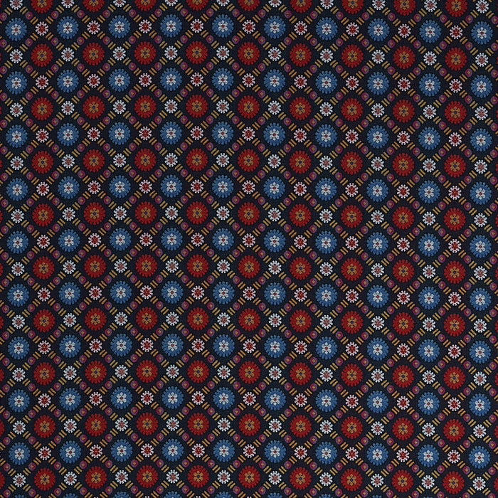 Schumacher Larissa Navy Fabric Sample 80770