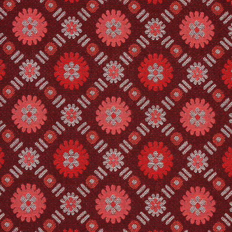 Schumacher Larissa Burgundy Fabric 80771