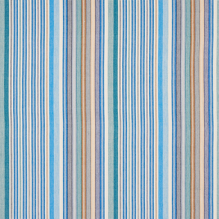 Schumacher Ripple Stripe Surf Fabric Sample 80821