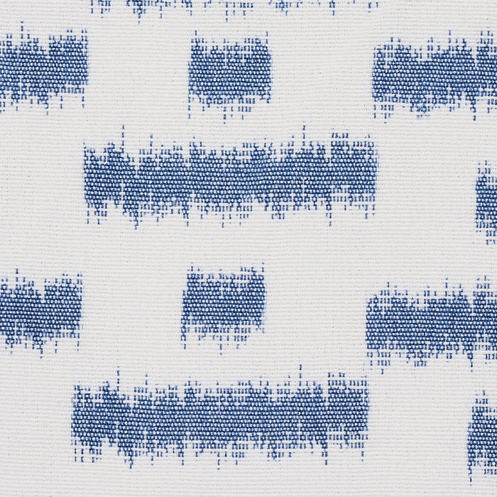 Schumacher Abstract Ikat Indigo Fabric Sample 80832