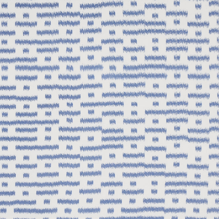 Schumacher Abstract Ikat Indigo Fabric 80832