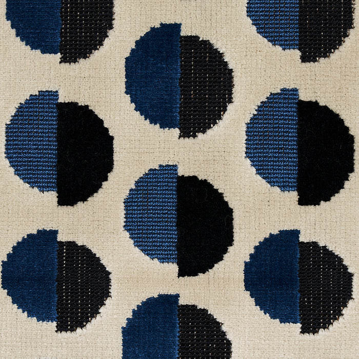 Schumacher Half Moon Velvet Navy Fabric Sample 80850