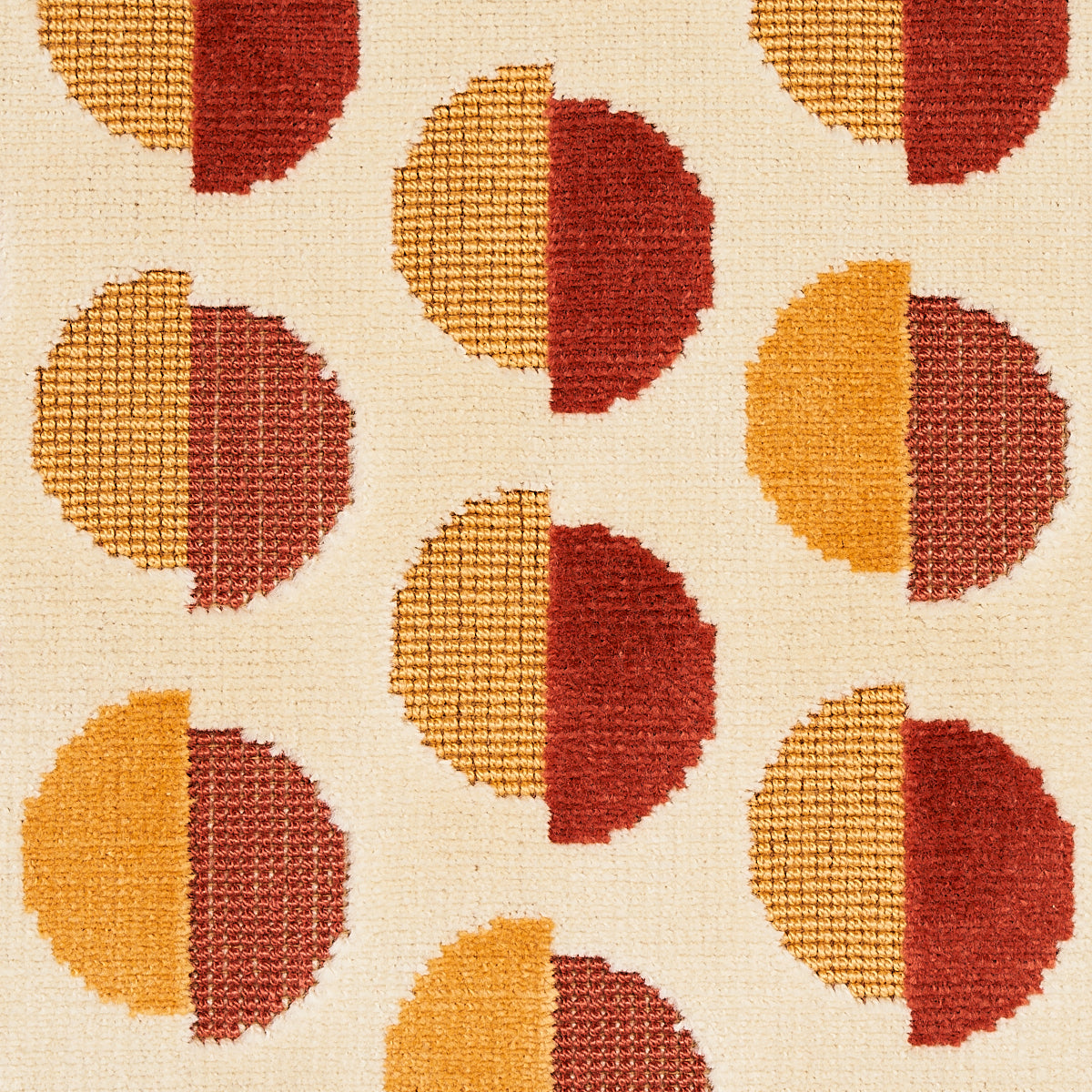 Schumacher Half Moon Velvet Ochre Fabric Sample 80851