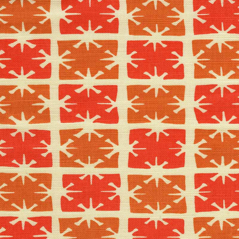 China Seas Georgia Small Scale Tangerine Orange Fabric 8090-08