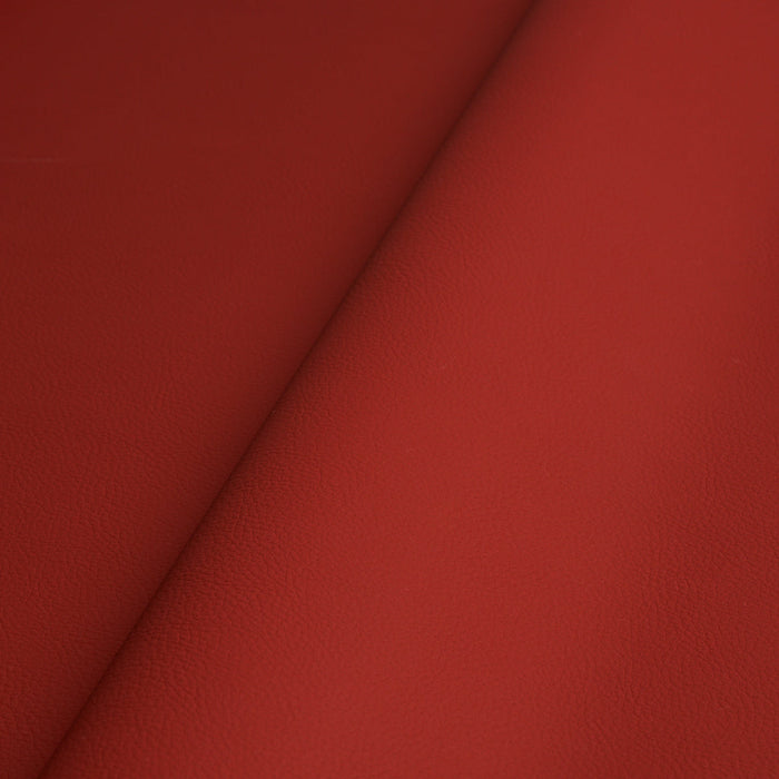 Schumacher Indoor/Outdoor Vegan Leather Crimson Fabric Sample 80905