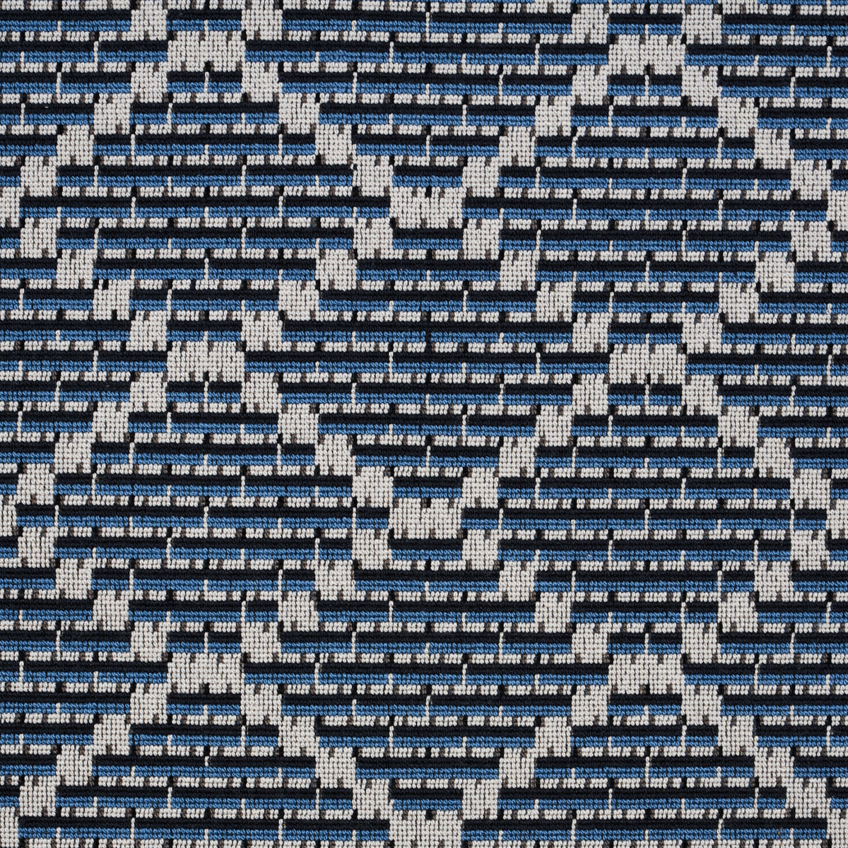 Schumacher Berg Epingle Indigo Fabric 80991