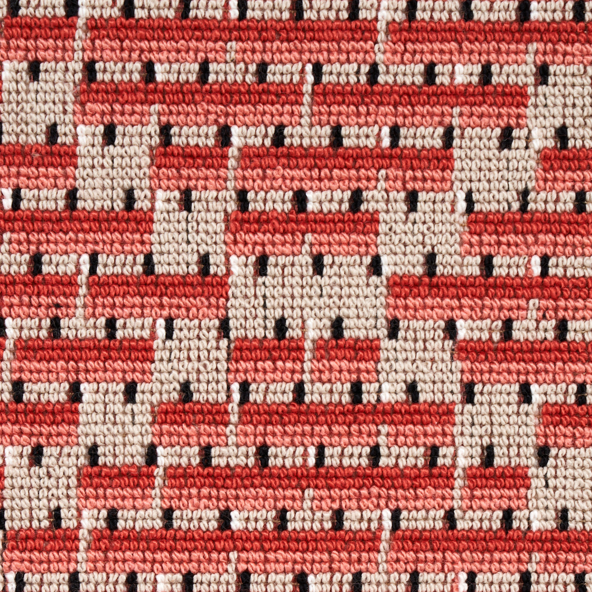 Schumacher Berg Epingle Coral Fabric 80992