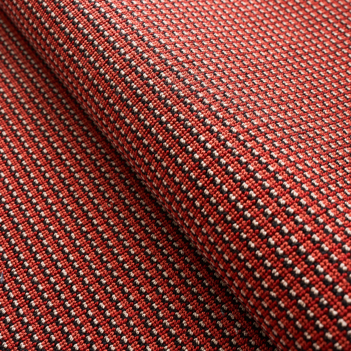 Schumacher Grunda Epingle Cinnabar Fabric 81003