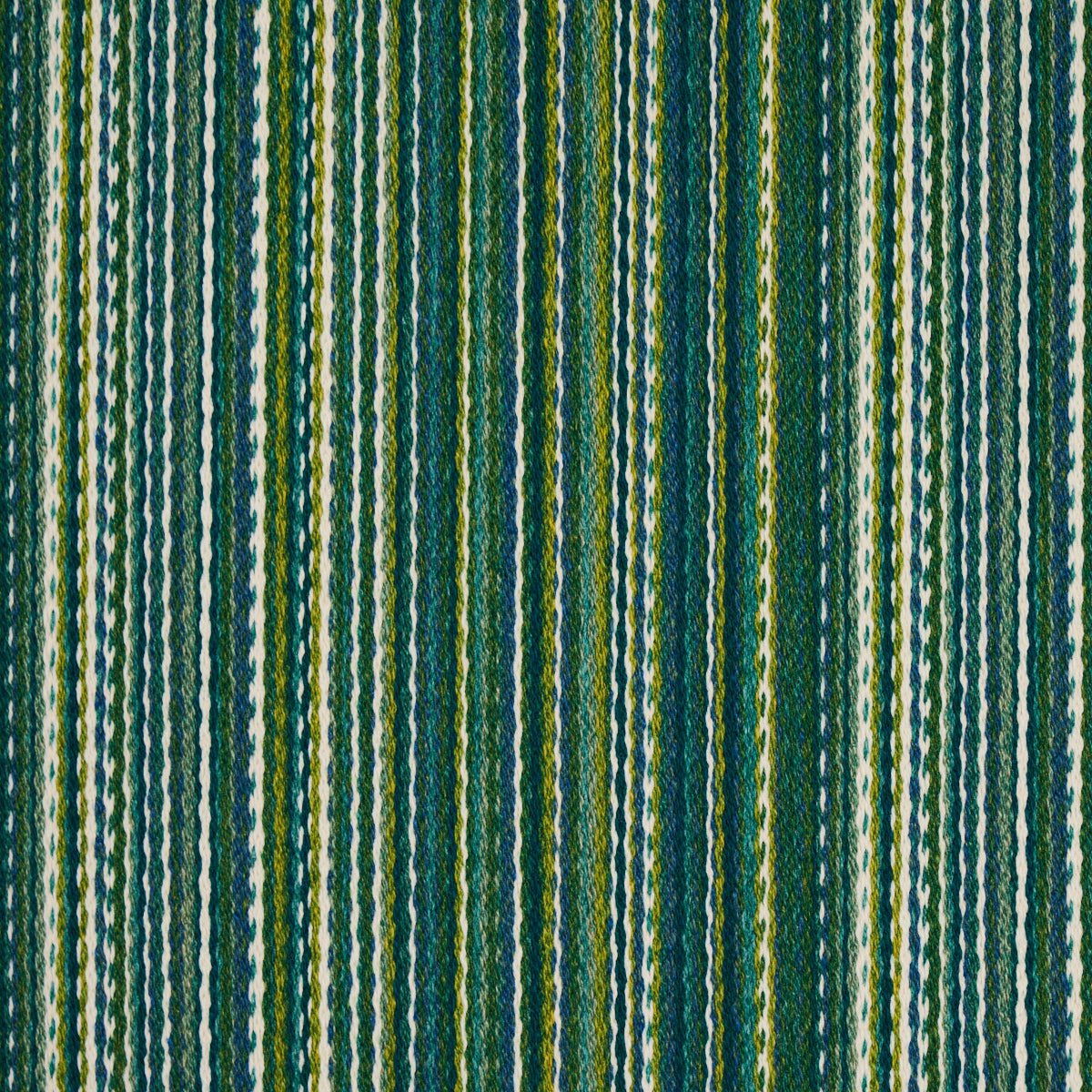 Schumacher Fino Stripe Indoor/Outdoor Green Fabric 81071