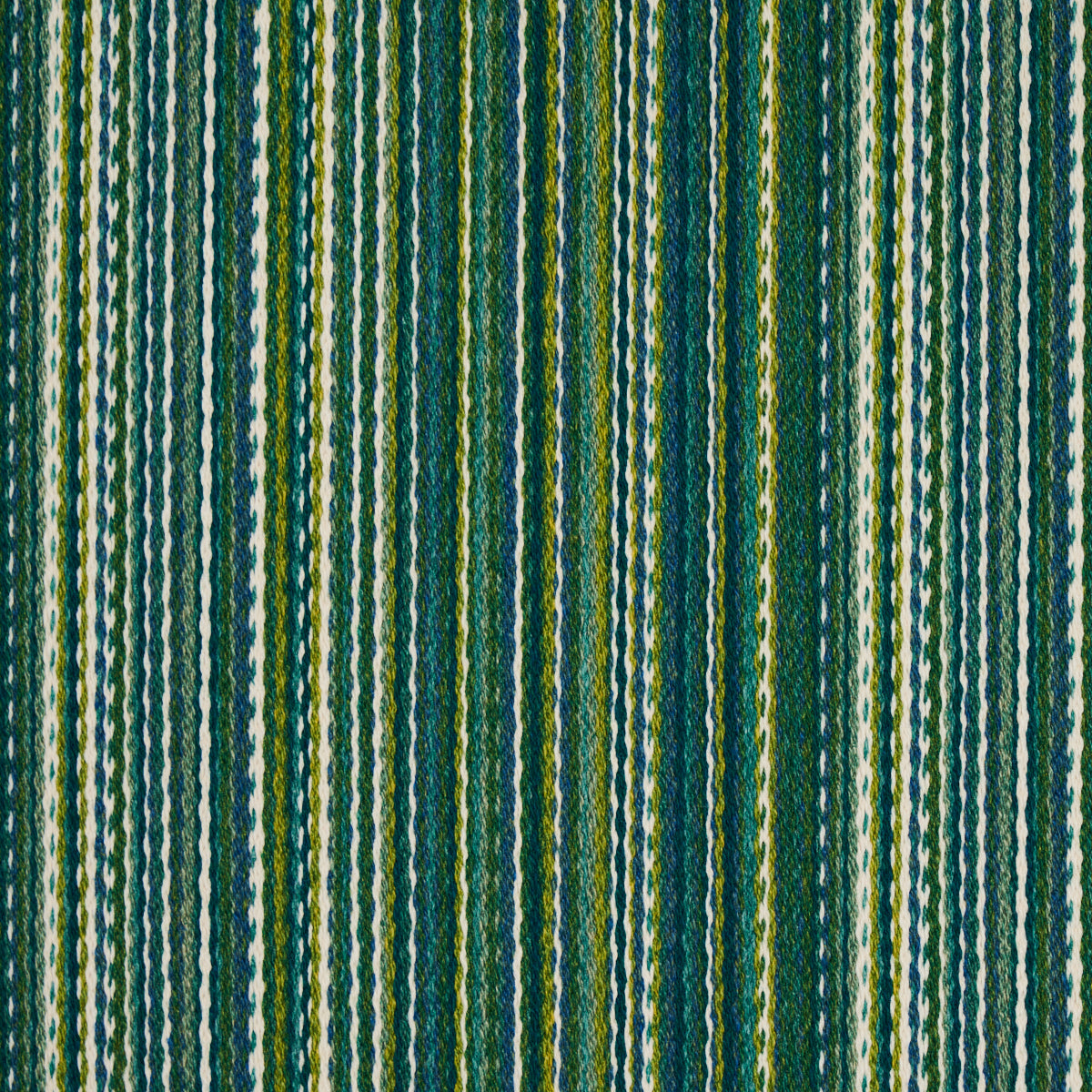 Schumacher Fino Stripe Indoor/Outdoor Green Fabric Sample 81071