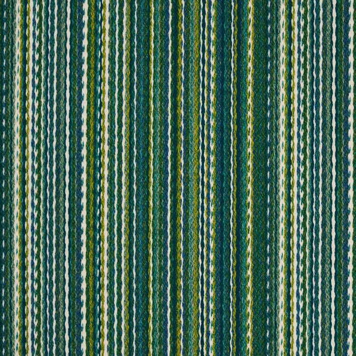 Schumacher Fino Stripe Indoor/Outdoor Green Fabric 81071