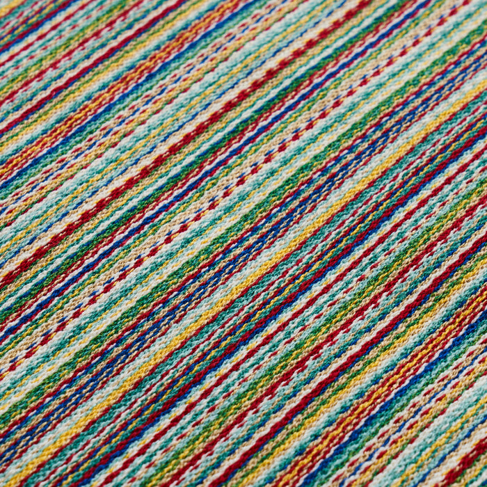 Schumacher Fino Stripe Indoor/Outdoor Multi Fabric Sample 81072