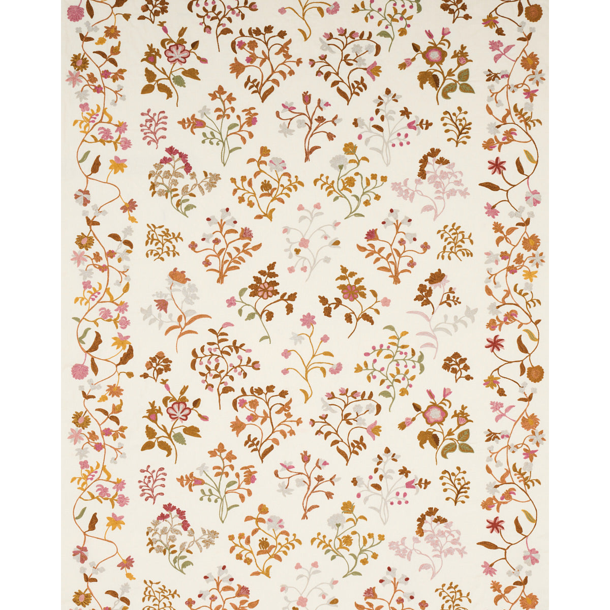 Schumacher Raleigh Embroidery Autumn Fabric 81430