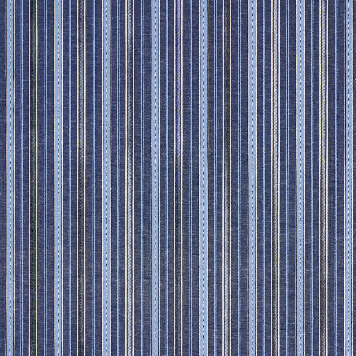 Schumacher Lightfoot Stripe Delft Fabric 81440