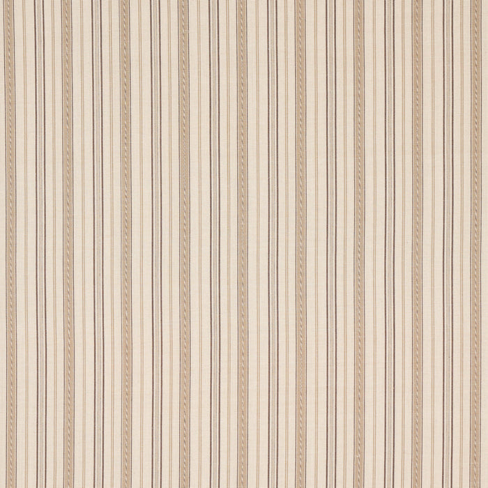 Schumacher Lightfoot Stripe Coffee Fabric Sample 81441