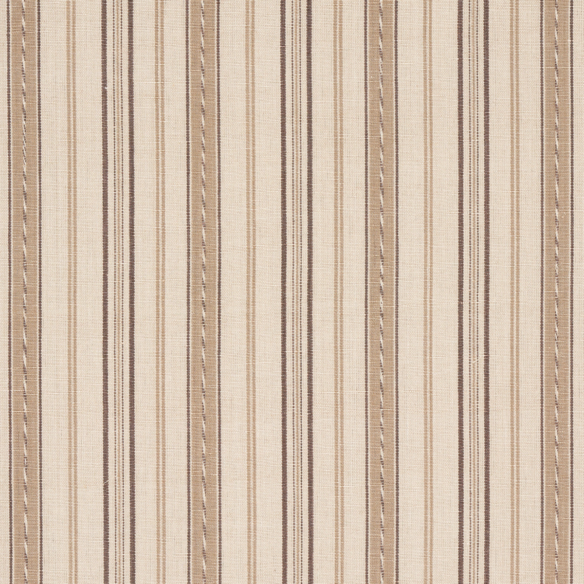 Schumacher Lightfoot Stripe Coffee Fabric 81441