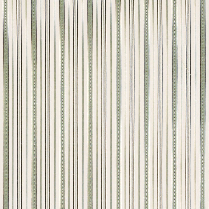 Schumacher Lightfoot Stripe Moss Fabric Sample 81442