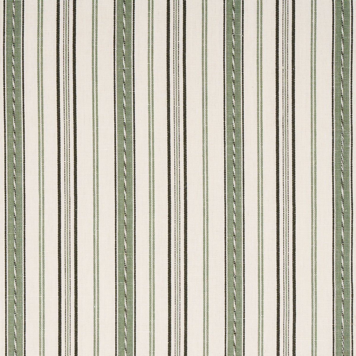 Schumacher Lightfoot Stripe Moss Fabric 81442