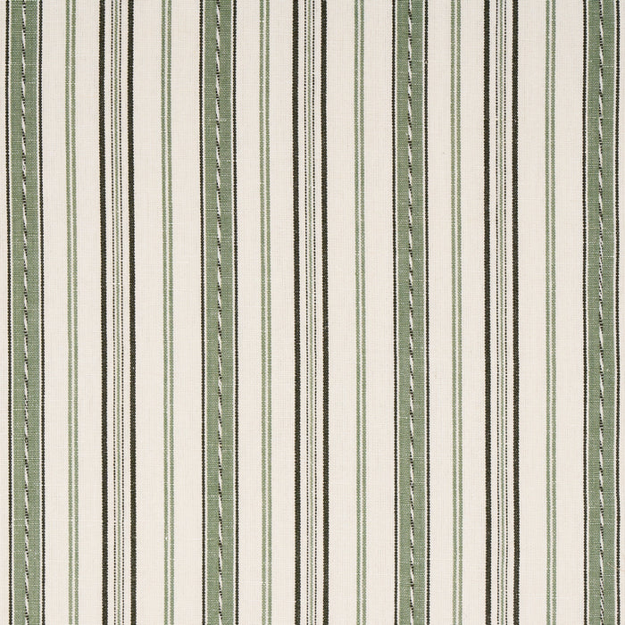 Schumacher Lightfoot Stripe Moss Fabric Sample 81442