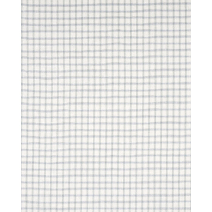 Schumacher Crawford Linen Check Jasper Blue Fabric Sample 81450