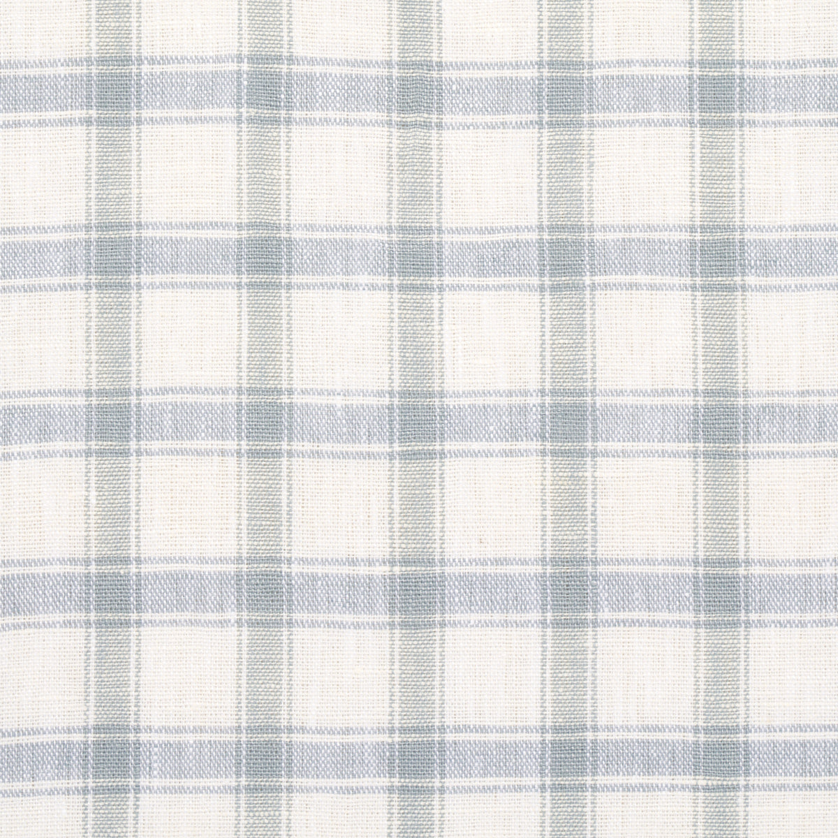 Schumacher Crawford Linen Check Jasper Blue Fabric 81450