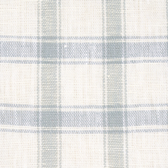 Schumacher Crawford Linen Check Jasper Blue Fabric Sample 81450