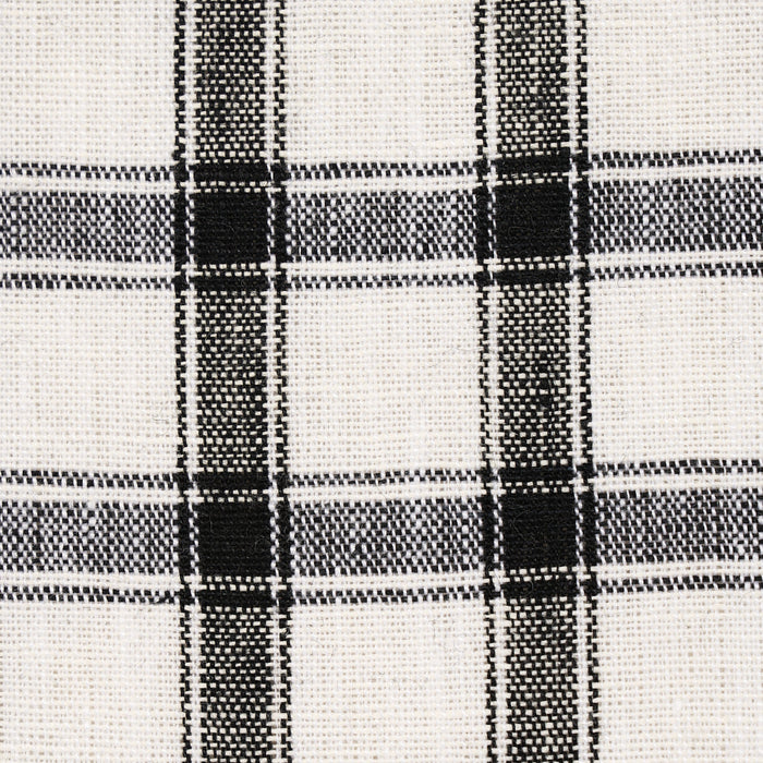 Schumacher Crawford Linen Check Basalt Fabric Sample 81452