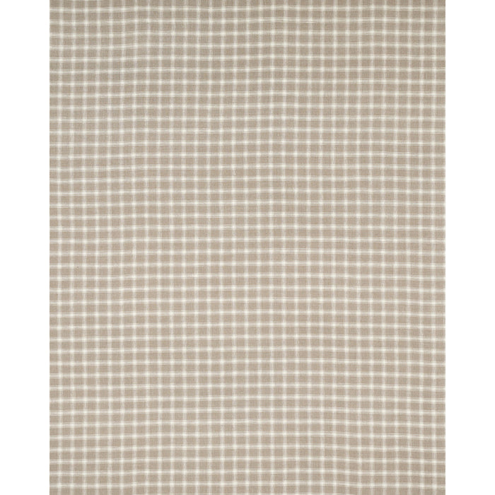 Schumacher Crawford Linen Check Flax Fabric Sample 81453