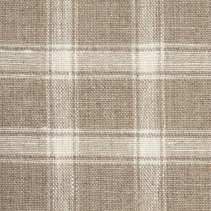 Schumacher Crawford Linen Check Flax Fabric 81453