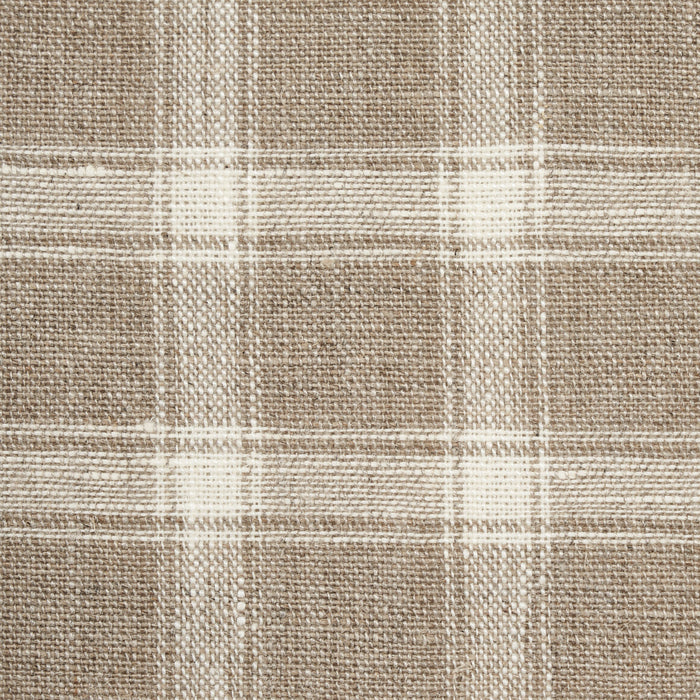 Schumacher Crawford Linen Check Flax Fabric Sample 81453