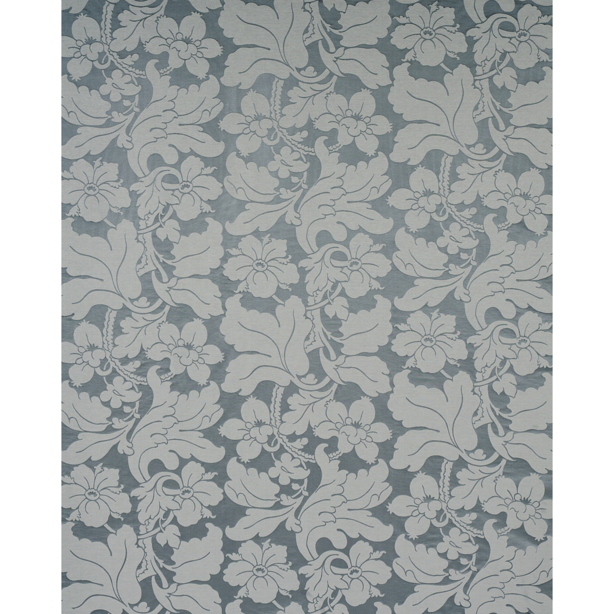 Schumacher Dandridge Damask Palace Slate Fabric Sample 81462