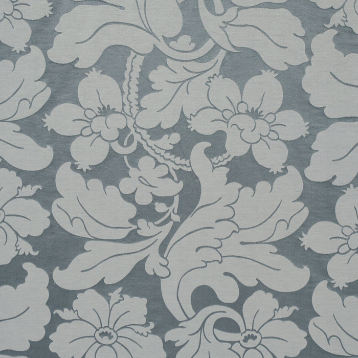 Schumacher Dandridge Damask Palace Slate Fabric Sample 81462